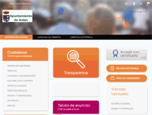 Tablet Screenshot of antas.es